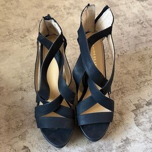 Elegant Black Strappy Women's Heels
